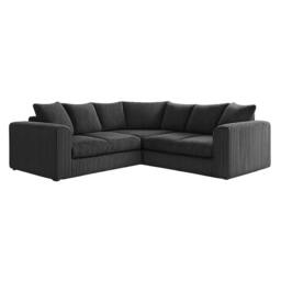 Rackhams Stockley Corner Sofa - Black - Corner Sofa - thumbnail 6