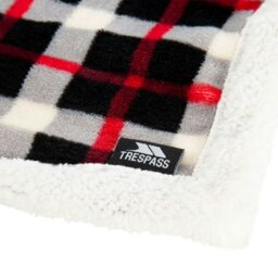 Rackhams Vallon Sherpa Blanket - Red/Black/White - One Size - Red/Black/White - 100% Fleece - thumbnail 3