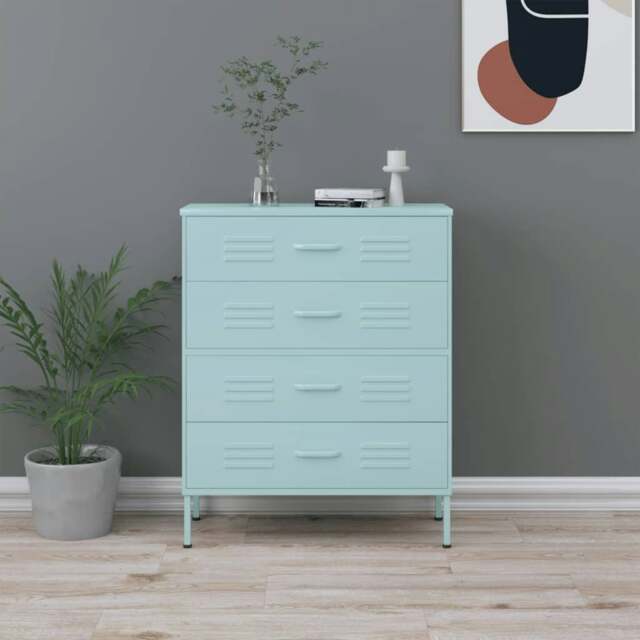 Rackhams Chest of Drawers Mint 80x35x101.5 cm Steel - image 1