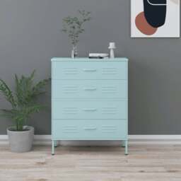 Rackhams Chest of Drawers Mint 80x35x101.5 cm Steel - thumbnail 1
