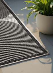 Rackhams Reversible Black Indoor-Outdoor Rug - 160X230 cm - thumbnail 3