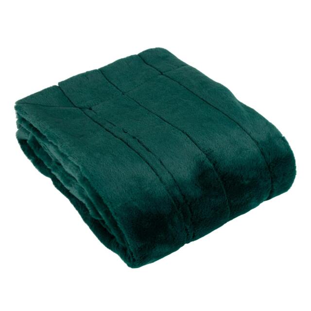 Rackhams Riva Paoletti Empress Throw - Emerald - 140x200cm - Emerald - 100% Polyester - image 1