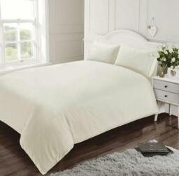 Rackhams 400 Thread Count Duvet Cover Set - Cream - Double - thumbnail 2