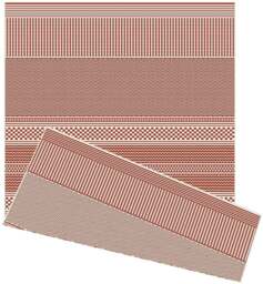 Rackhams Duo Weave Outdoor Orange Rug Fine Line - 120X170 cm - thumbnail 1
