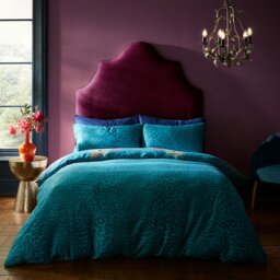 Rackhams Xanadu Peacock 200 Thread Count Cotton Sateen Duvet Cover Set - King - thumbnail 2