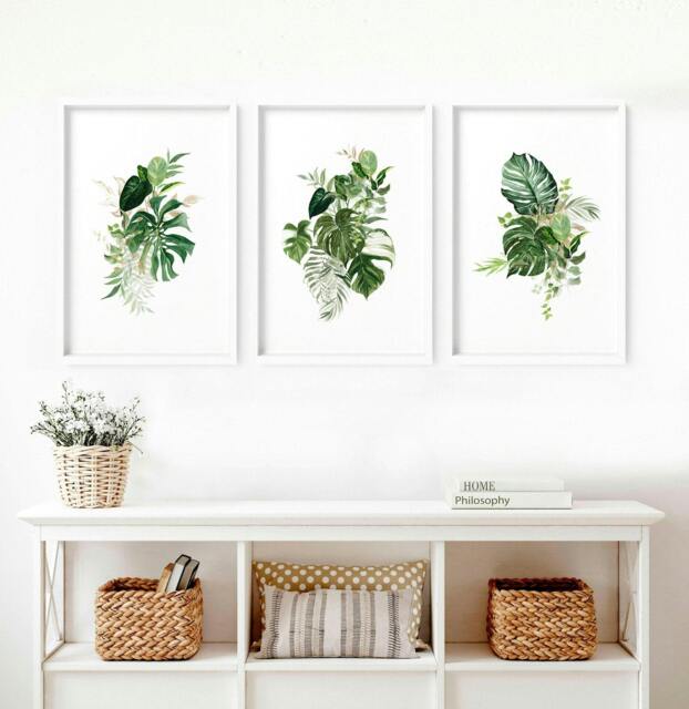 Rackhams Large prints for living room - set of 3 Tropical wall art prints - 20 x 30 in / 50 x 76 cm - Matte Museum Quality Art Paper 290 gsm - Oak Frame - image 1