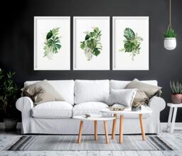 Rackhams Large prints for living room - set of 3 Tropical wall art prints - 20 x 30 in / 50 x 76 cm - Matte Museum Quality Art Paper 290 gsm - Oak Frame - thumbnail 5