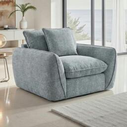 Rackhams Berti Fabric Armchair Beige or Grey - Grey - thumbnail 2
