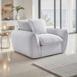 Rackhams Berti Fabric Armchair Beige or Grey - Grey - thumbnail 4