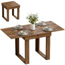 Rackhams Folding Dining Table Under-Table Storage 140cm Grey - thumbnail 2