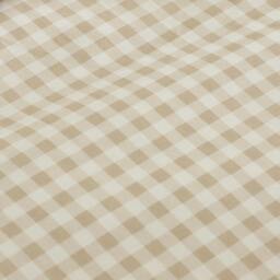 Rackhams Bamford Gingham Check Fitted Sheet Natural - King - Natural - thumbnail 2