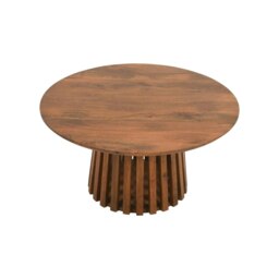 Rackhams Osburn Mango Wood Round Coffee Table - thumbnail 3