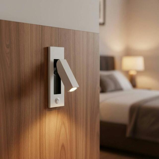 Rackhams 3 Watt White Adjustable Recessed Bedroom Reading Lamp - image 1