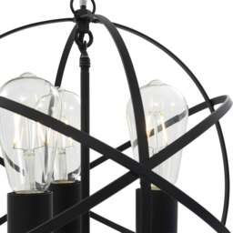 Rackhams Hanging Lamp Black Sphere 3 x E27 Bulbs - thumbnail 6