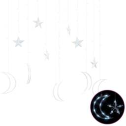 Rackhams Star and Moon Fairy Lights Remote Control 138 LED Cold White - thumbnail 2