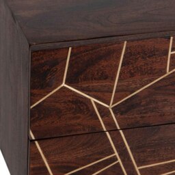 Rackhams Jusleen Solid Mango Wood 2 Drawer Lamp Table - thumbnail 5
