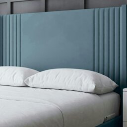 Rackhams Elara Divan Bed with Winged Panel Headboard - Blue - Single / 3ft - thumbnail 3