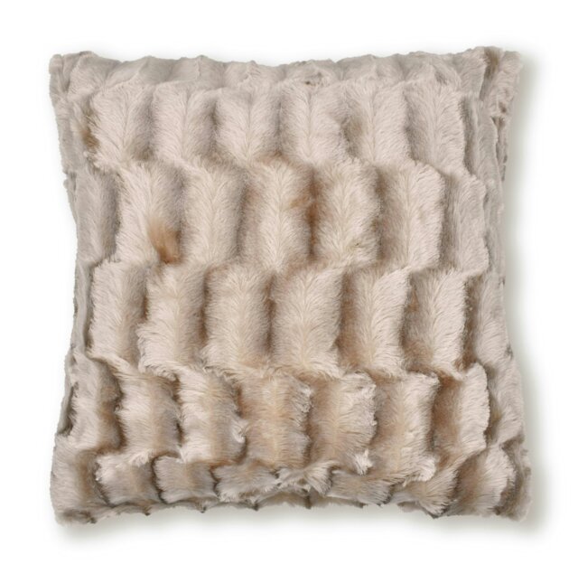 Rackhams Soft Snug Fur Cushion - 43cm x 43cm - Chocolate
