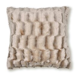 Rackhams Soft Snug Fur Cushion - 43cm x 43cm - Chocolate