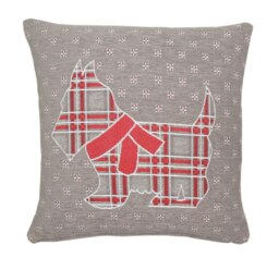 Rackhams Traditional Scotty Dog Cushion - 43cm x 43cm - Scottie Dog