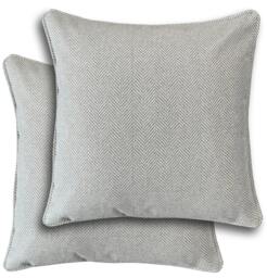 Rackhams Pair of Chester Double Sided Zip Opening Cushion Covers - Cases Only - Natural - thumbnail 2