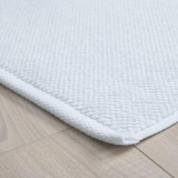 Rackhams White Textured Cotton Bath Mat - Medium - 2 Pack - thumbnail 5