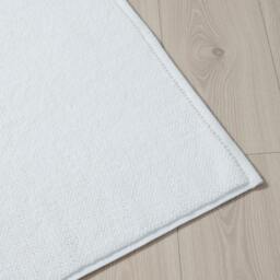 Rackhams White Textured Cotton Bath Mat - Medium - 2 Pack - thumbnail 1