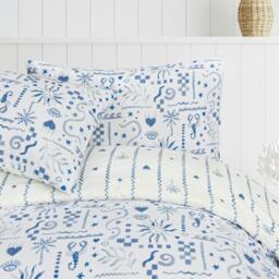 Rackhams Luxury Soft Reversible Holiday Postcard Duvet Cover & Pillowcases - Single (135cm x 200cm) - thumbnail 6