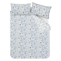 Rackhams Luxury Soft Reversible Holiday Postcard Duvet Cover & Pillowcases - Single (135cm x 200cm) - thumbnail 4