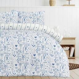 Rackhams Luxury Soft Reversible Holiday Postcard Duvet Cover & Pillowcases - Single (135cm x 200cm) - thumbnail 3