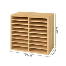 Rackhams Marker Pen Storage Bamboo 18 Compartment Desk Organiser Craft Stationary - thumbnail 3