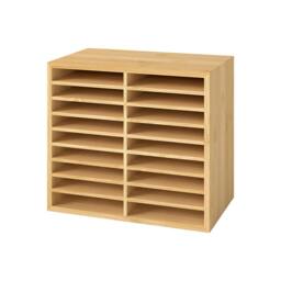 Rackhams Marker Pen Storage Bamboo 18 Compartment Desk Organiser Craft Stationary
