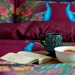 Rackhams Xanadu Peacock 200 Thread Count Cotton Sateen Duvet Cover Set - Single - thumbnail 4