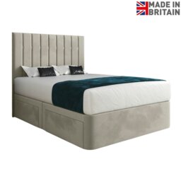 Rackhams Marcelo Upholstered Soft Velvet Bed Frame - Cream - Silver - Single - thumbnail 6