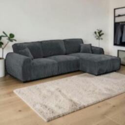 Rackhams Sereno Jumbo Cord Right Hand Sofa Fullback - Beige - thumbnail 2
