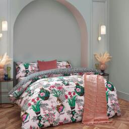 Rackhams Ishiko Floral Duvet Cover Set - White - King - White - 100% Mixed - thumbnail 2