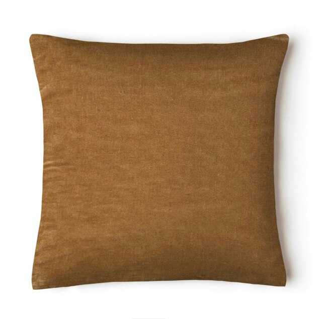 Rackhams Plain Velvet Soft Cushion - 56cm x 56cm - Latte - image 1