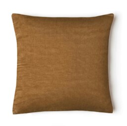 Rackhams Plain Velvet Soft Cushion - 56cm x 56cm - Latte - thumbnail 1