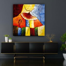 Rackhams Abstract Glass Wall Art 18 - 60x60cm - Tempered Glass (4 mm) - thumbnail 4
