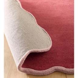 Rackhams Wool Scalloped Pink Rug Bordered Design - 200X290 cm - thumbnail 3
