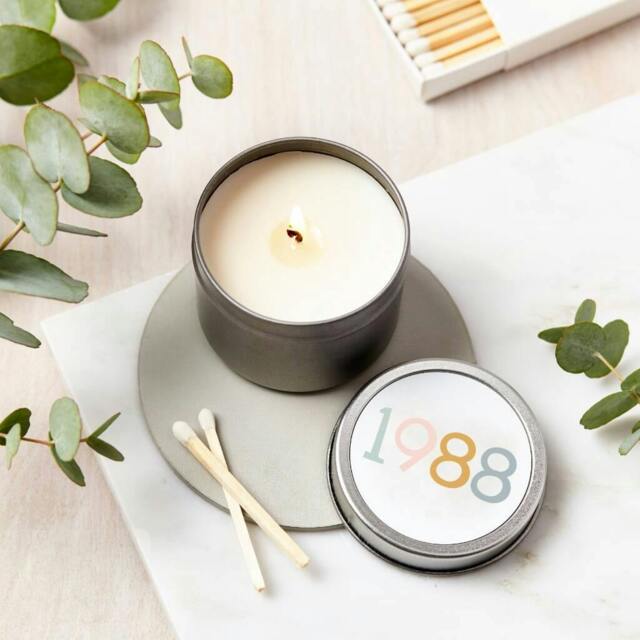 Rackhams Personalised Birth Year Soy Candle