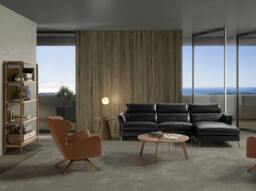 Rackhams Brown Leatherette Swivel Armchair 5038 - Modern - Yes - No - thumbnail 4