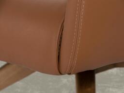 Rackhams Brown Leatherette Swivel Armchair 5038 - Modern - Yes - No - thumbnail 5