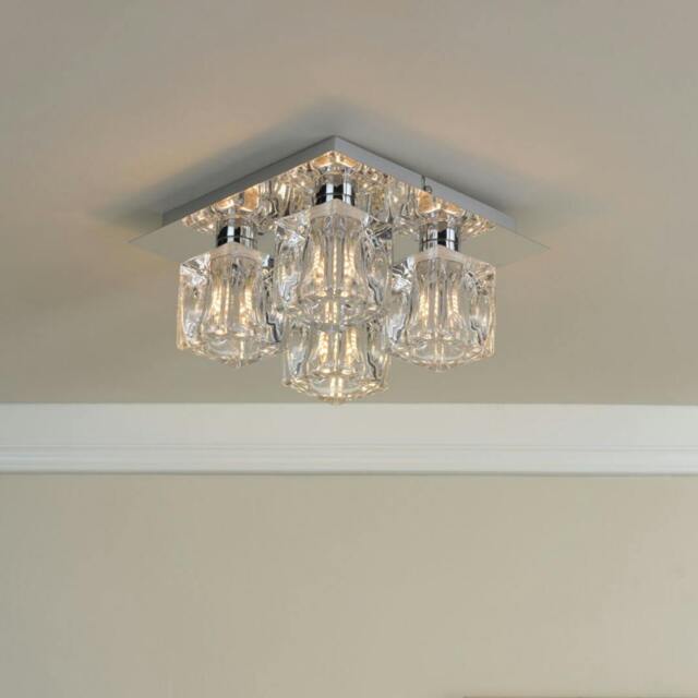 Rackhams Coraline 4-Light Polished Chrome Flush Ceiling Light - image 1