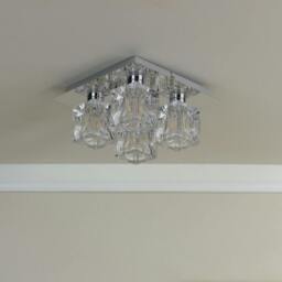 Rackhams Coraline 4-Light Polished Chrome Flush Ceiling Light - thumbnail 2