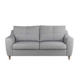 Rackhams Baxter Tufted Fabric 3 Seater Sofa - Silver - thumbnail 1