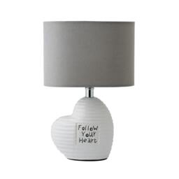 Rackhams Willow Ceramic Table Lamp with Grey Shade - thumbnail 3