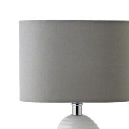 Rackhams Willow Ceramic Table Lamp with Grey Shade - thumbnail 4