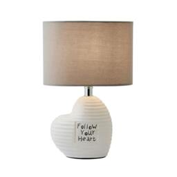 Rackhams Willow Ceramic Table Lamp with Grey Shade - thumbnail 2
