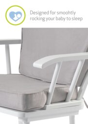 Rackhams Hart Nursing Rocking Chair - White - thumbnail 4